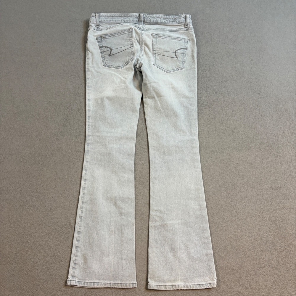 American Eagle Low Rise Bootcut Jeans Light Wash Y2K Womens 6 distressed - Picture 3 of 15